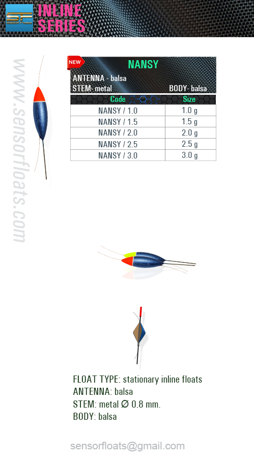 Nansy-inline sf, sensor, nansy sensor floats, sensor team, 釣り山車, rybárske plaváky, Fëscherei schwëmmt, carrosses de pesca, veiði fljóta, snámh iascaireachta, צף דיג, риболовни плувки, fishing floats, iasgach ag iasgach, fiske flyter, rybářské plováky, ribolov pluta, flotteurs de pêche, kalastus kelluu, horgász úszók, риболовецькі поплавки, balıkçılık yüzer, ribiški plovec, поплавки, plute de pescuit, visdobbers, fiske flyter, Fischen schwimmt, flotadores de pesca, spławiki, bóias de pesca, αλιεία επιπλέει, galleggianti da pesca, flotteurs de pêche balsa, floats, inline, posen, flotteur, carp, rohacell