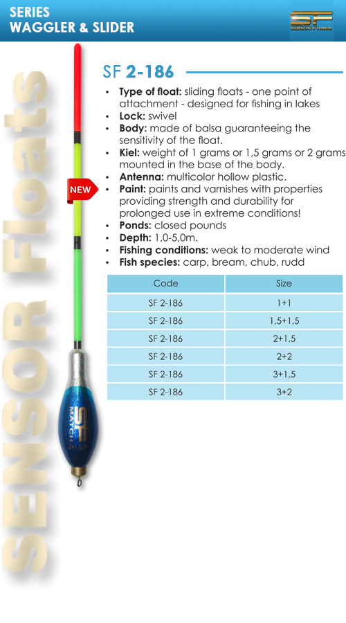 SF 2-186 плувки, fishing, floats, carbon, sensor, team, balsa, flotteurs, galleggiante, fischschwimmer, hal úszók, inline, waggler
