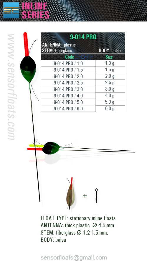 9-014 pro-inline sf, sensor, 9-014 pro, sensor floats, sensor team, 釣り山車, rybárske plaváky, Fëscherei schwëmmt, carrosses de pesca, veiði fljóta, snámh iascaireachta, צף דיג, риболовни плувки, fishing floats, iasgach ag iasgach, fiske flyter, rybářské plováky, ribolov pluta, flotteurs de pêche, kalastus kelluu, horgász úszók, риболовецькі поплавки, balıkçılık yüzer, ribiški plovec, поплавки, plute de pescuit, visdobbers, fiske flyter, Fischen schwimmt, flotadores de pesca, spławiki, bóias de pesca, αλιεία επιπλέει, galleggianti da pesca, flotteurs de pêche balsa, floats, inline, posen, flotteur, carp, rohacell