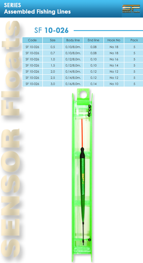 SF 10-026 assembled, fishing, lines, sensor,