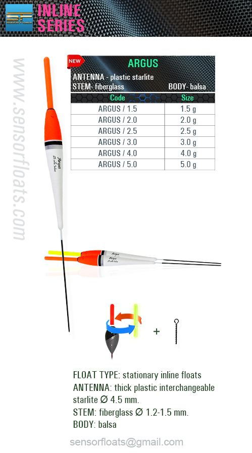 Argus-inline sf, sensor, argus, sensor floats, sensor team, 釣り山車, rybárske plaváky, Fëscherei schwëmmt, carrosses de pesca, veiði fljóta, snámh iascaireachta, צף דיג, риболовни плувки, fishing floats, iasgach ag iasgach, fiske flyter, rybářské plováky, ribolov pluta, flotteurs de pêche, kalastus kelluu, horgász úszók, риболовецькі поплавки, balıkçılık yüzer, ribiški plovec, поплавки, plute de pescuit, visdobbers, fiske flyter, Fischen schwimmt, flotadores de pesca, spławiki, bóias de pesca, αλιεία επιπλέει, galleggianti da pesca, flotteurs de pêche balsa, floats, inline, posen, flotteur, carp, rohacell