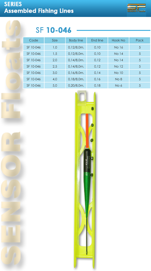 SF 10-046 assembled, fishing, lines, sensor,