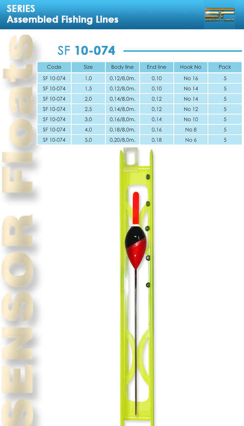 SF 10-074 assembled, fishing, lines, sensor,