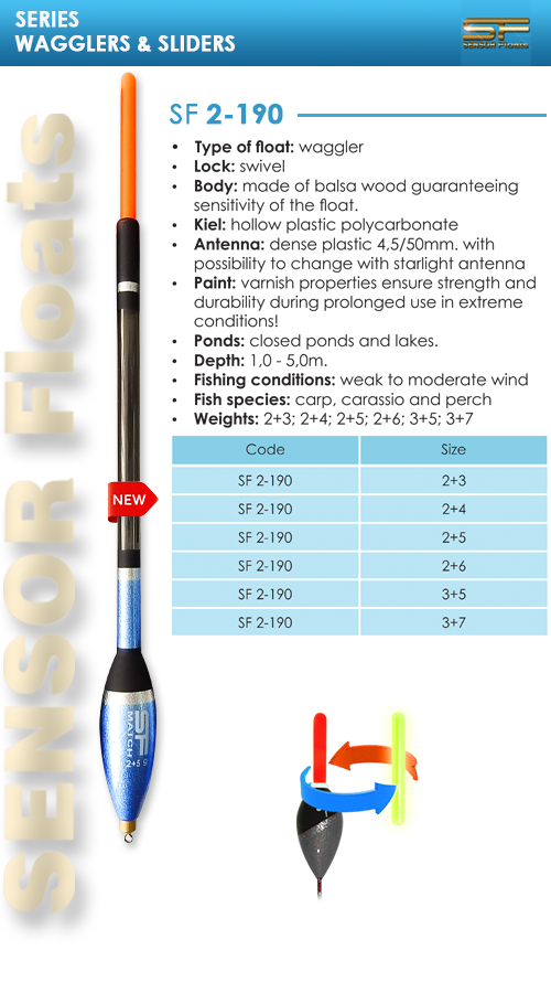 SF 2-190 MULTICOLOR STARLITE 4.5 MM. плувки, fishing, floats, carbon, sensor, team, balsa, flotteurs, galleggiante, fischschwimmer, hal úszók, inline, waggler