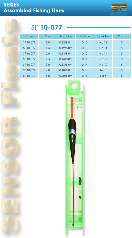 SF 10-077 assembled, fishing, lines, sensor,