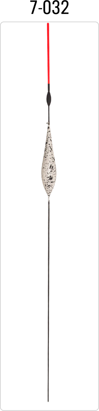 Inline competition float model 7-032 with hollow plastic antenna and ultra-slim balsa body