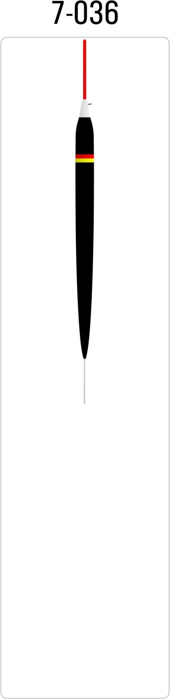 Competition float 7-036 with fiberglass antenna and slim balsa pencil body