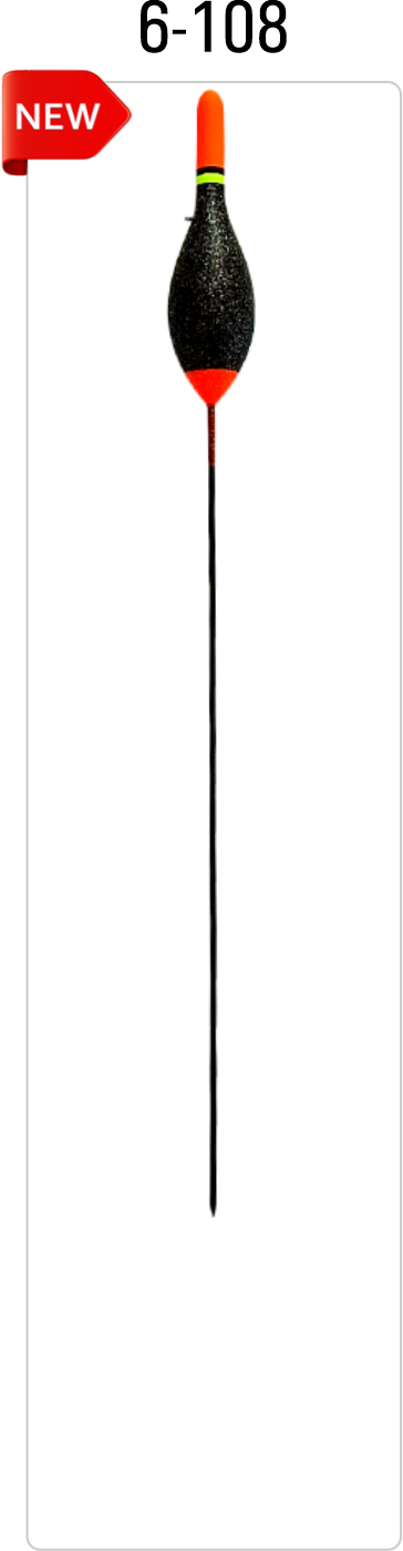 -108 fishing float with balsa antenna, compact balsa body, and fiberglass stem for lakes and rivers
