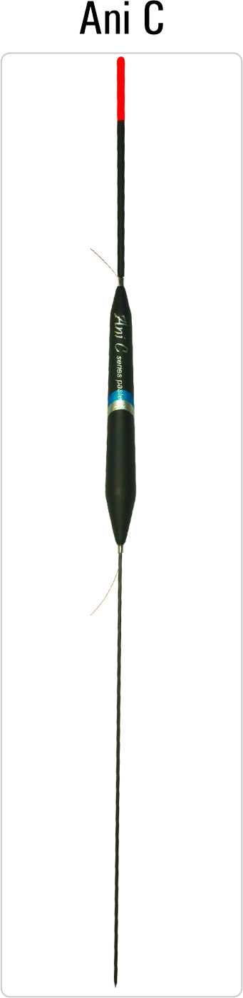 Ani C carp float with hollow plastic antenna and fiberglass stem, perfect for paste fishing