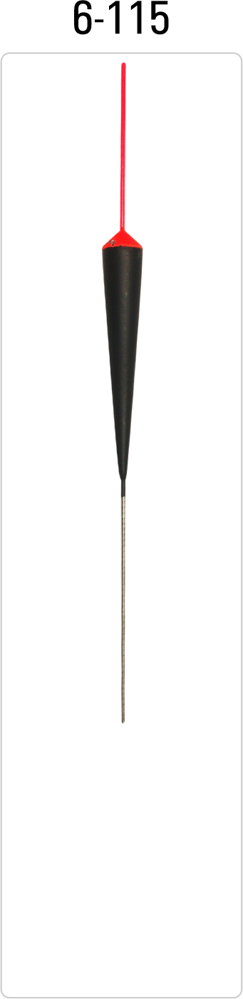 6-115 slim balsa fishing float with solid plastic antenna and fiberglass stem for match fishing