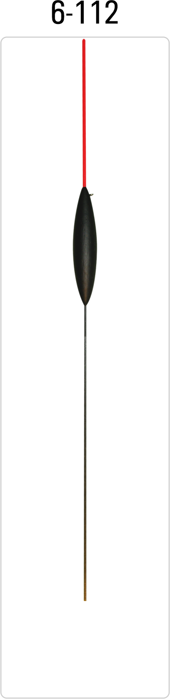 6-112 slim balsa fishing float with solid plastic antenna and fiberglass stem for lakes and rivers