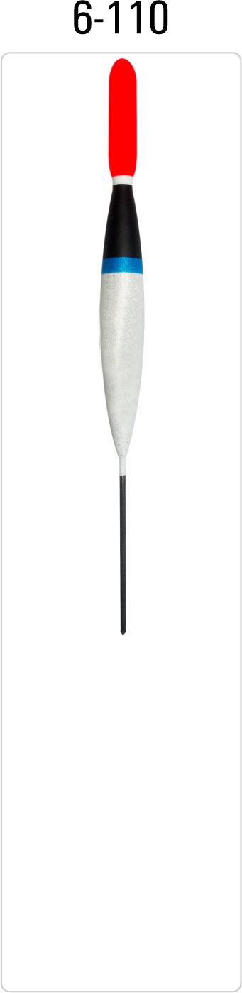 6-110 slim balsa fishing float with balsa antenna and fiberglass stem for lakes and rivers