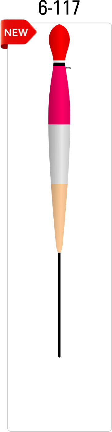 6-117 balsa fishing float with wood antenna and fiberglass stem for match fishing