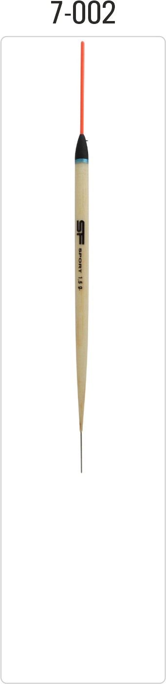 Slim pencil competition float model 7-002 with inox stem and solid antenna